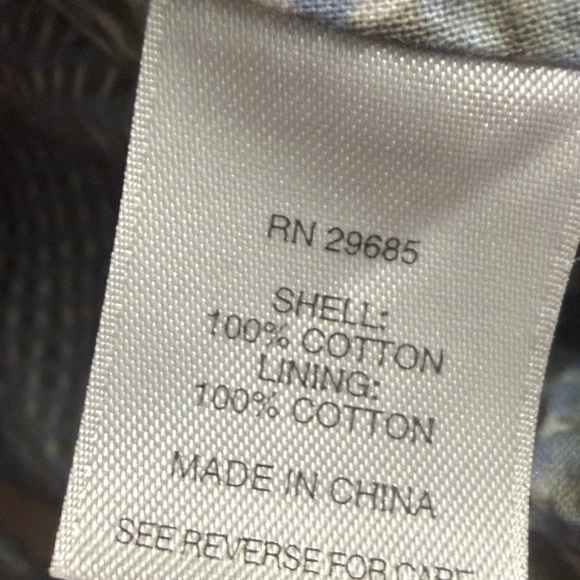 Pendleton White and Blue Label 100% Cotton peplum style waist length blazer - Picture 3 of 5